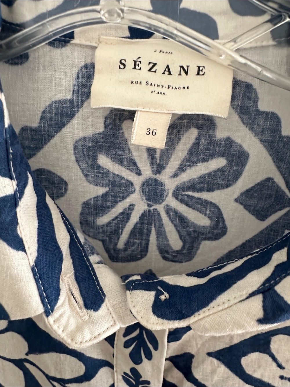 Sezane LIVIA SHIRT Albi Print 36 - Picture 3 of 6